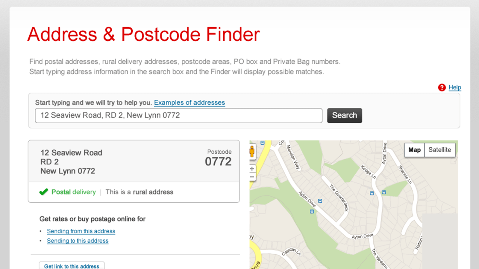 Work image #2 for Address and Postcode finder