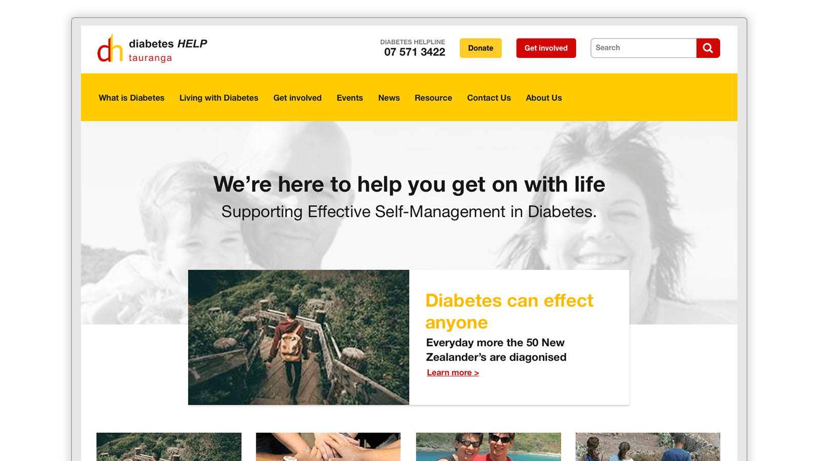 Work image #1 for Diabetes Help Tauranga website