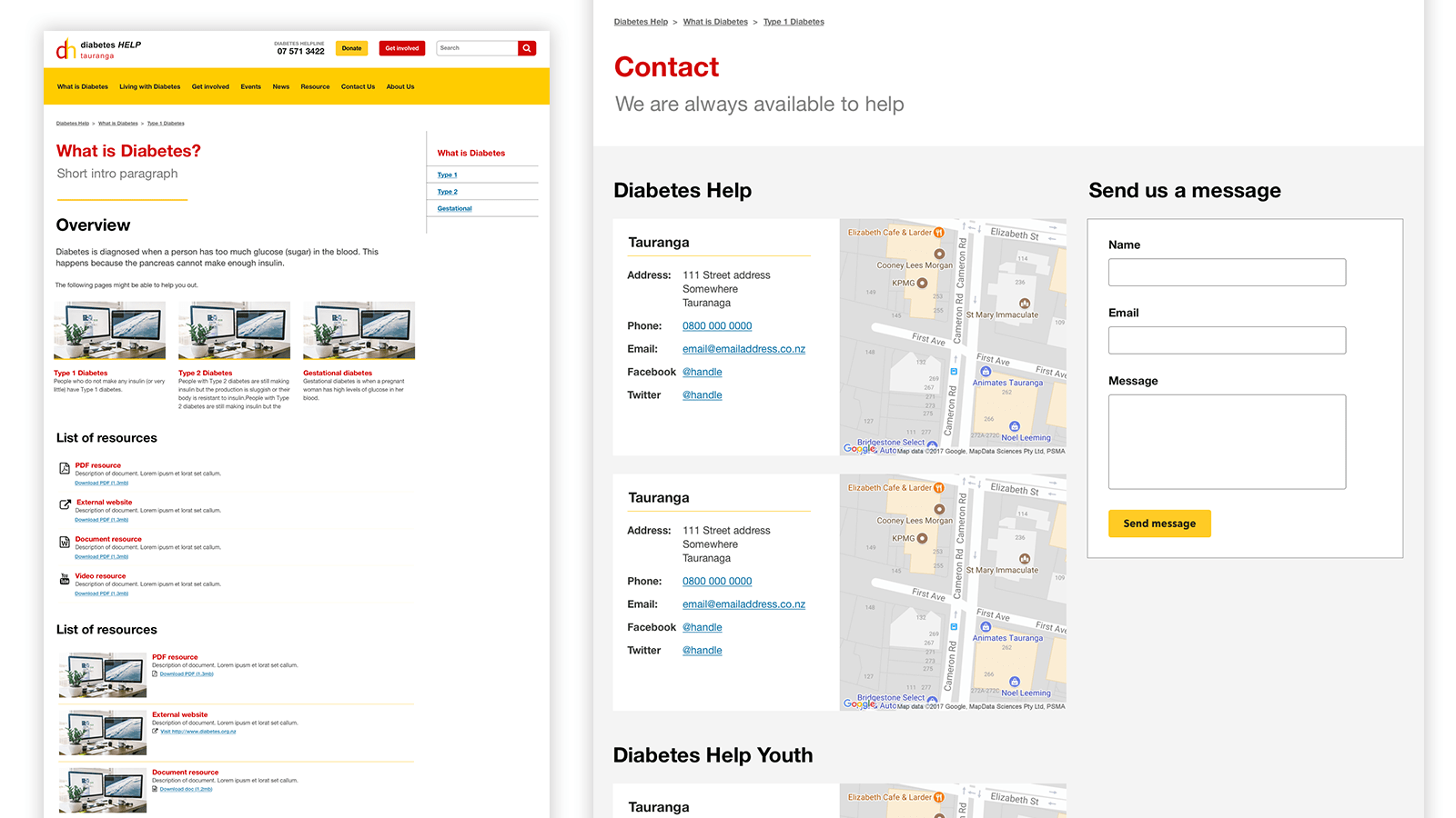 Work image #2 for Diabetes Help Tauranga website